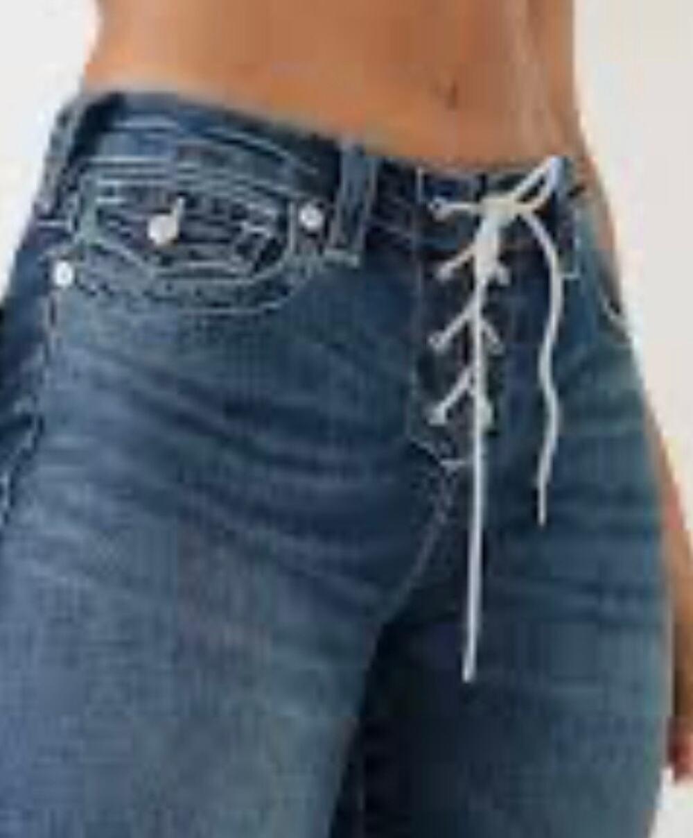 TRUE RELIGION CRYSTAL LACE UP MID-RISE BILLIE (W26)